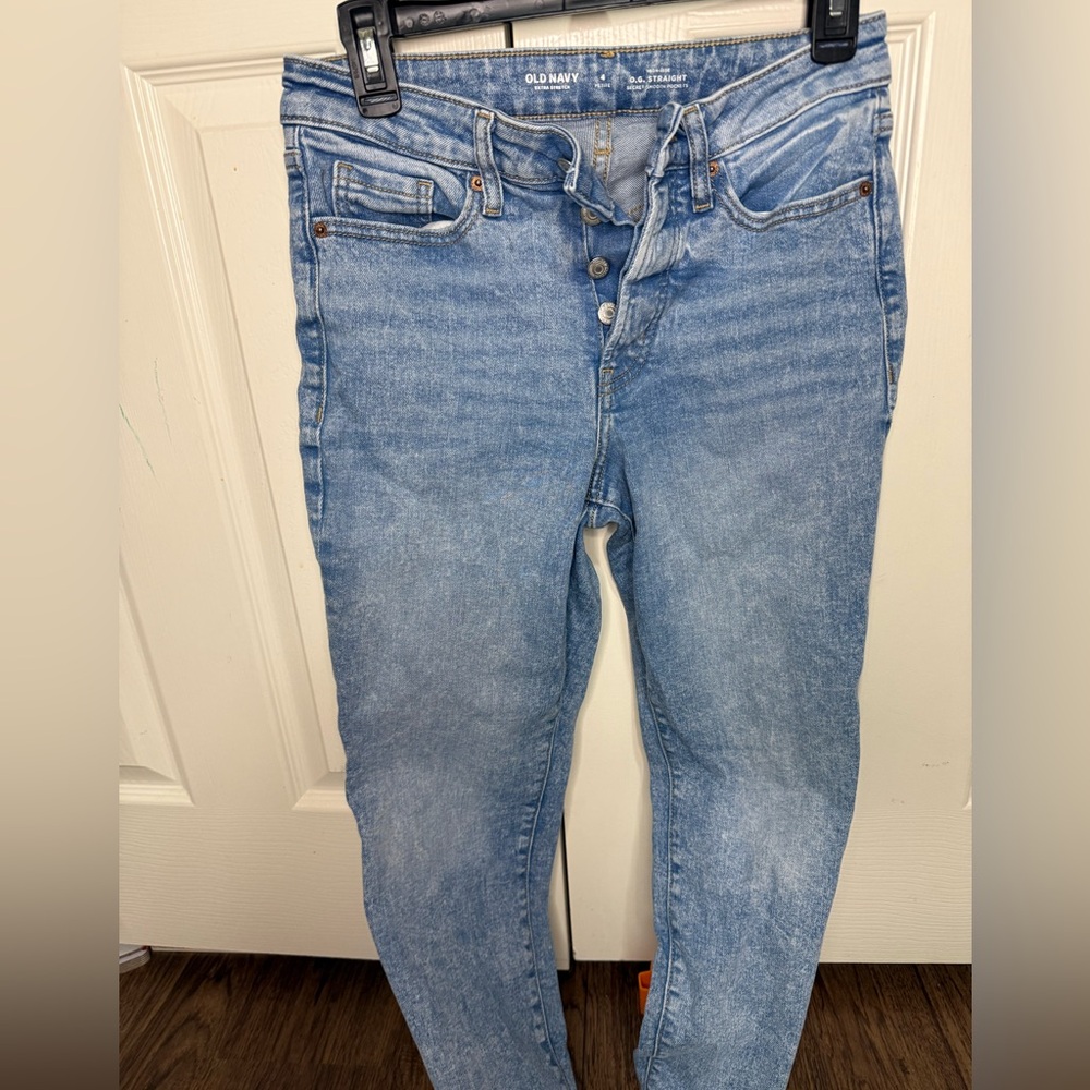Old Navy High-Rise O.G. Straight Jeans‎ in Light Blue Size 4P